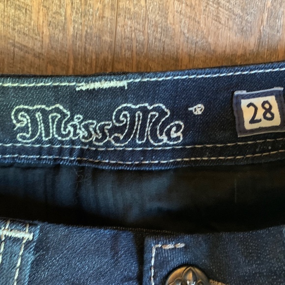Women's Miss Me Jeans Easy Boot Rhinestone Flap Sequins Sz 28 **HEMMED to 28.5 - Picture 8 of 11
